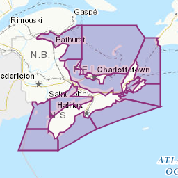 Zones affectées par le message