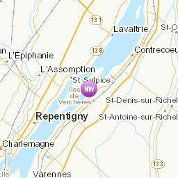 Zones affectées par le message