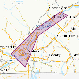 Zones affectées par le message