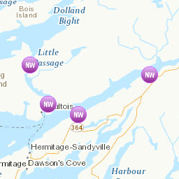 Zones affectées par le message