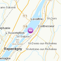 Zones affectées par le message
