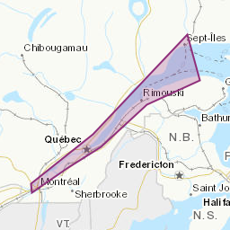 Zones affectées par le message